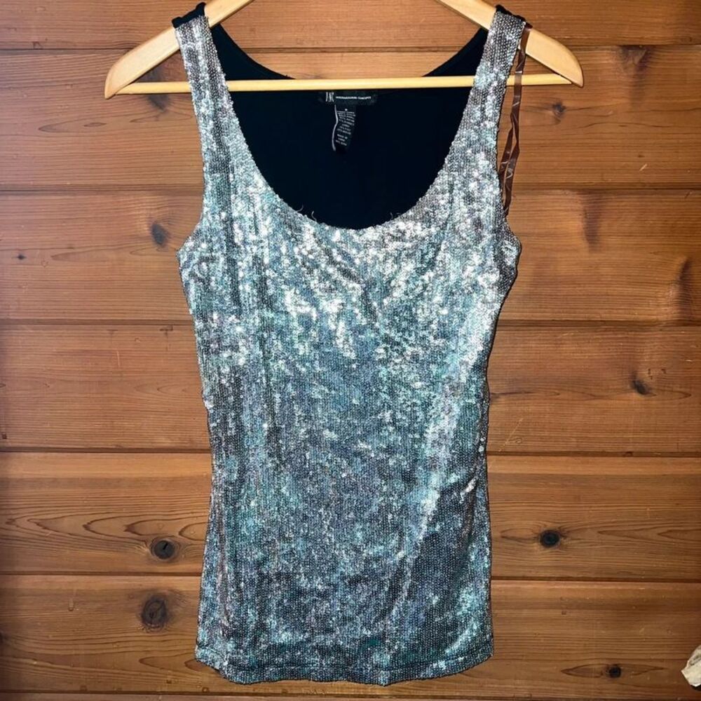 INC Sequins Front Tank Top Small